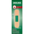 Пластир медичний Angelmed antibacterial liquid бактерицидний на тканинній основі з брильянтовим зеленим 19 мм х 72 мм, 10 штук