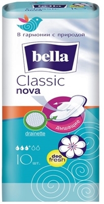 Прокладки гигиенические Bella Classic Nova Drainette Deo Fresh, 10 шт