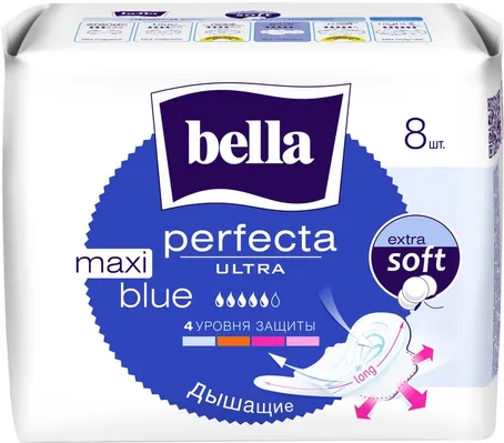 Прокладки гігієнічні Bella Perfecta Ultra Blue Maxi Extra Soft, 8 шт