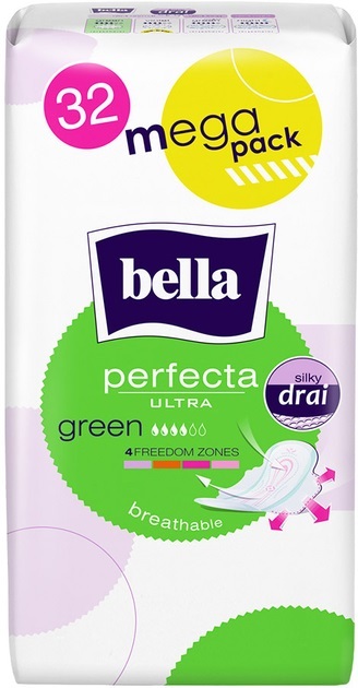 Прокладки гигиенические Bella Perfecta Ultra Green Silki Drai, 32 шт