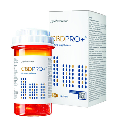 Каннабидиол CBD PRO+ (СБД ПРО+) 25 мг, 60 капсул