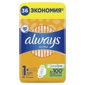 Прокладки гигиенические Always Ultra Light, 3 капли, 1 размер, 36 шт