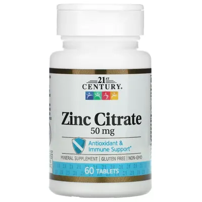Цинку цитрат 21st Century Zinc Citrate 50 мг таблетки №60