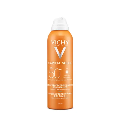 Набір Vichy Capital Soleil сонцезахисний зволожуючий водостійкий спрей-вуаль SPF50, 200 мл + Термальна Вода, для догляду за шкірою, 50 мл