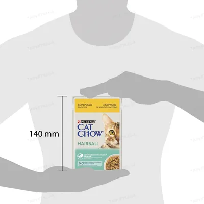 Корм вологий для кішок Purina Cat Chow Hairball для виведення шерсті з куркою та зеленою квасолею в желе, 85 г