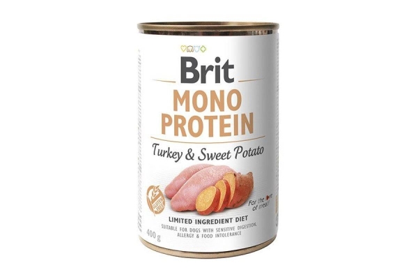 Корм влажный для собак Brit Mono Protein с индейкой и бататом, 400 г