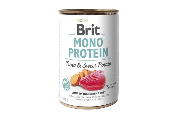 Корм влажный для собак Brit Mono Protein с тунцом и бататом, 400 г