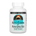 Ацетил L-Карнитин + Альфа-липоевая кислота Source Naturals Acetyl L-Carnitine & Alpha-Lipoic Acid 650 мг, 60 таблеток