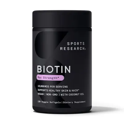 Біотин Sports Research Biotin 10000 мкг, 120 вегетаріанських капсул