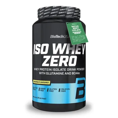 Протеїн сироватковий ізолят Biotech Iso Whey Zero банан, 908 г