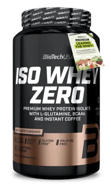 Протеїн сироватковий ізолят Biotech Iso Whey Zero кава латте, 908 г