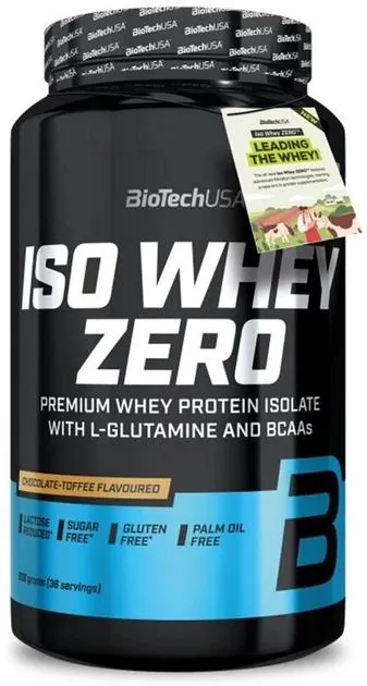Протеїн сироватковий ізолят Biotech Iso Whey Zero шоколад-тоффі, 908 г
