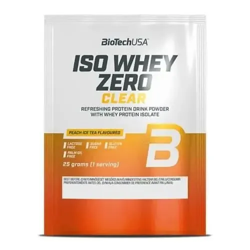 Протеїн сироватковий ізолят Biotech Iso Whey Zero Clear персиковий холодний чай, 25 г
