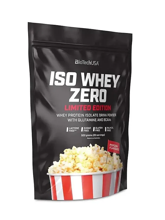 Протеїн сироватковий ізолят Biotech Iso Whey Zero Limited Edition попкорн 500 г