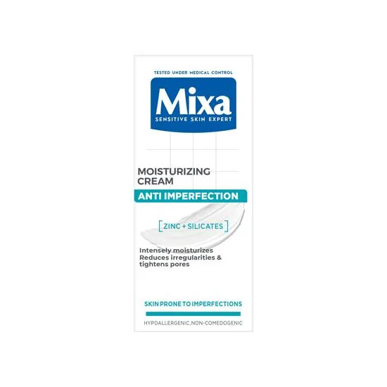 Крем Mixa Anti imperfection зволожуючий для чутливої  шкіри обличчя, схильної до недосконалостей, 50 мл