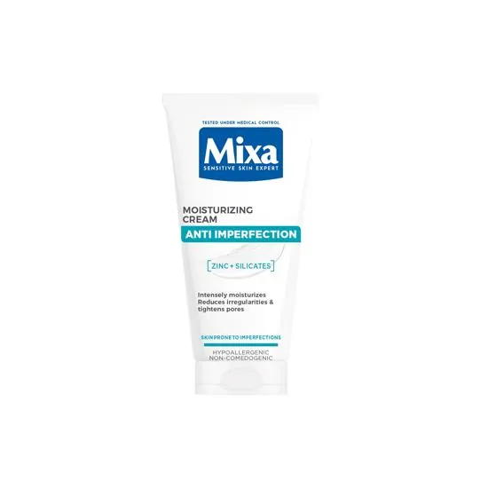 Крем Mixa Anti imperfection зволожуючий для чутливої  шкіри обличчя, схильної до недосконалостей, 50 мл