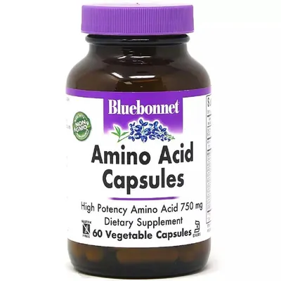 Амінокислоти 750 мг Bluebonnet Nutrition Amino Acid капсули №60