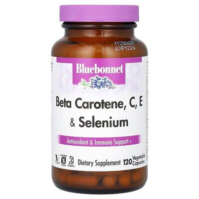 Бета-Каротин, C, Е+ Селен Bluebonnet Nutrition капсули №120