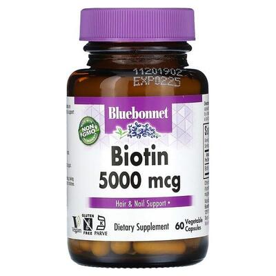 Биотин 5000 мкг Bluebonnet Nutrition капсулы №60