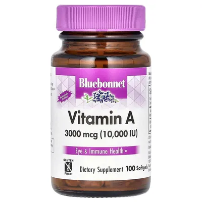 Вітамін A 3000 мкг Bluebonnet Nutrition, 100 капсул