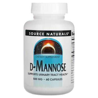 D-Манноза Source Naturals D-Mannose 500 мг, 60 капсул