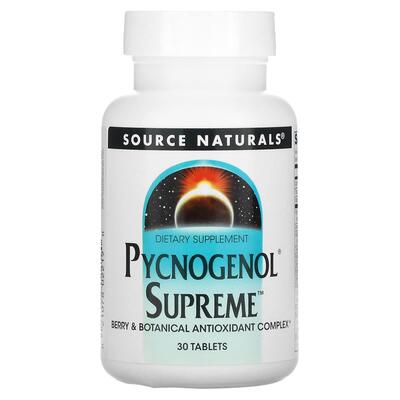 Пикногенол максимальный Source Naturals Pycnogenol Supreme, 30 таблеток