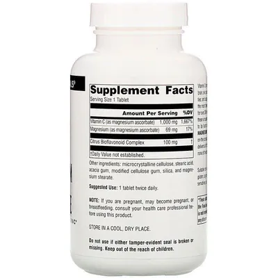 Магній аскорбат Source Naturals Magnesium Ascorbate 1000 мг, 120 таблеток