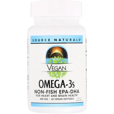 Омега-3 Source Naturals Omega-3s EPA-DHA 300 мг для веганів, 30 капсул