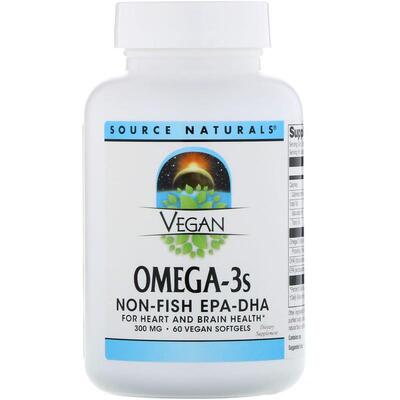 Омега-3 Source Naturals Omega-3s EPA-DHA 300 мг для веганов, 60 капсул