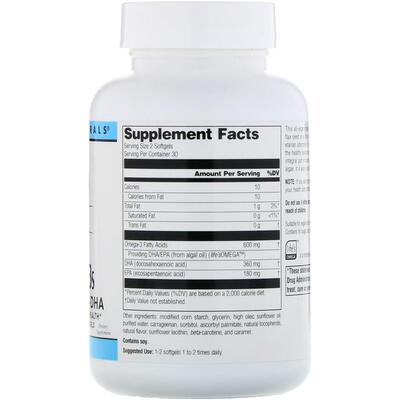 Омега-3 Source Naturals Omega-3s EPA-DHA 300 мг для веганов, 60 капсул
