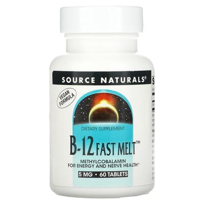 Вітамін В12 Source Naturals B-12 Fast Melt 5 мг, 60 таблеток