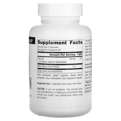 Екстракт гіркої дині Source Naturals Bitter Melon, 60 капсул