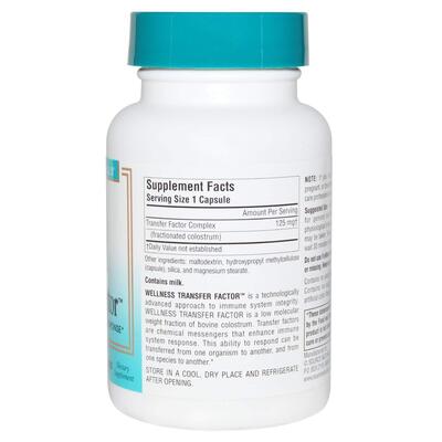 Молозиво Source Naturals Wellness Transfer Factor 125 мг, 60 капсул