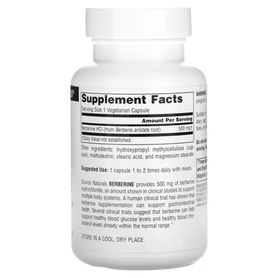 Берберин Source Naturals Berberine 500 мг, 60 вегетаріанських капсул