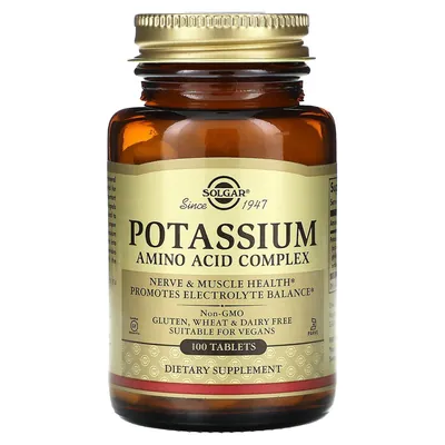 Калій амінокислотний комплекс Solgar Potassium Amino Acid Complex таблетки №100