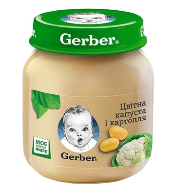 Пюре овощное Gerber Цветная капуста и картофель, 130 г