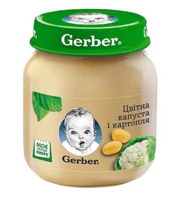 Пюре овочеве Gerber Цвітна капуста і картопля, 130 г