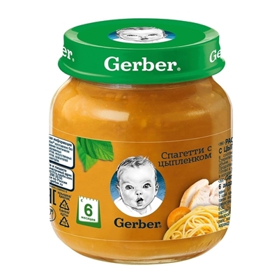 Пюре мясо-овощное Gerber Спагетти с курочкой, 125 г