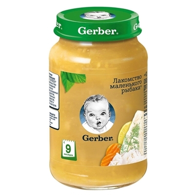 Пюре рыбно-овощное Gerber Лакомство маленького рыбака, 190 г