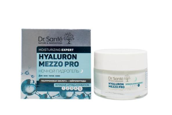 Гидрогель для лица Dr.Sante Hyaluron Mezzo Pro ночной, 50 мл
