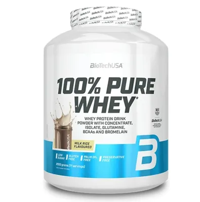 Протеїн сироватковий змішаний Biotech 100% Pure Whey рисове молоко, 2 кг