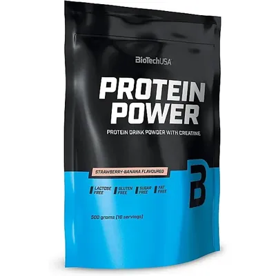 Протеїн комплексний Biotech Protein Power полуниця-банан, 500 г