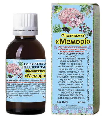 Меморі фітовитяжка краплі по 40 мл у флак.