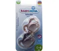 Пустушка силіконова Baby-Nova 20015-1 ортодонтична з кільцем розмір 1, 0-6 місяців, 2 шт