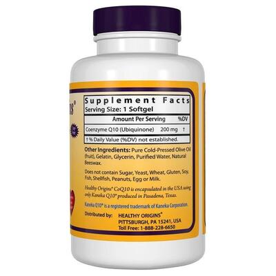Коэнзим Q10 Healthy Origins Kaneka Q10 (CoQ10) 200 мг, 30 капсул