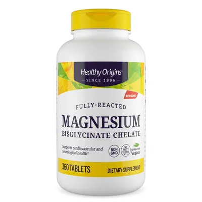 Магній бісгліцинат хелат Healthy Origins Magnesium Bisglycinate Chelate 200 мг, 360 таблеток