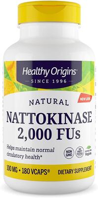 Наттокиназа Healthy Origins Nattokinase 2000 FU's 100 мг, 180 капсул