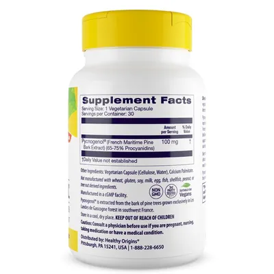 Пікногенол Healthy Origins Pycnogenol 100 мг, 30 капсул