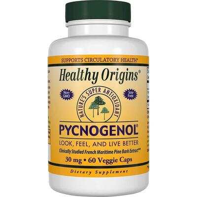 Пикногенол Healthy Origins Pycnogenol 30 мг, 60 капсул