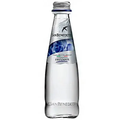 Вода мінеральна San Benedetto Frizzante газована, скляна пляшка, 0,25 л